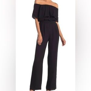 Vince Camuto Moss Crepe Black Pantsuit
